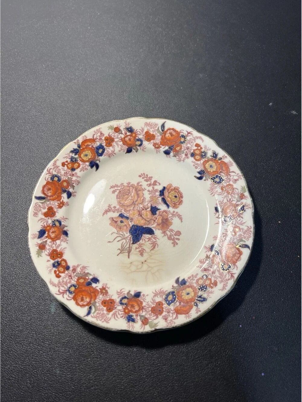 Royal Cauldon Vintage 1930s 2 Majestic Bread Butter Plates 6.5” ONE REPAIRED
